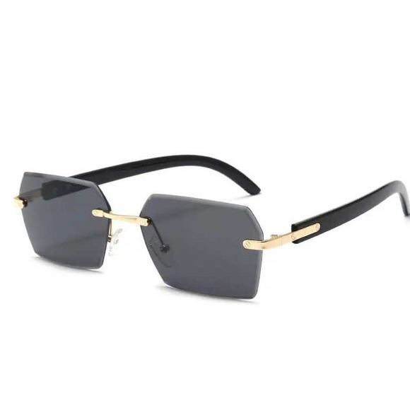 Sunglasses Men's Fashion Square Dark Black Lens Cholo Gangs Street Shades HipHop - Picture 1 of 6